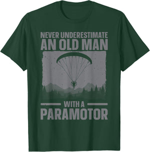 Cool Paramotor Art Grandpa Paragliding Paramotoring T-Shirt - T-Shirt | Forest