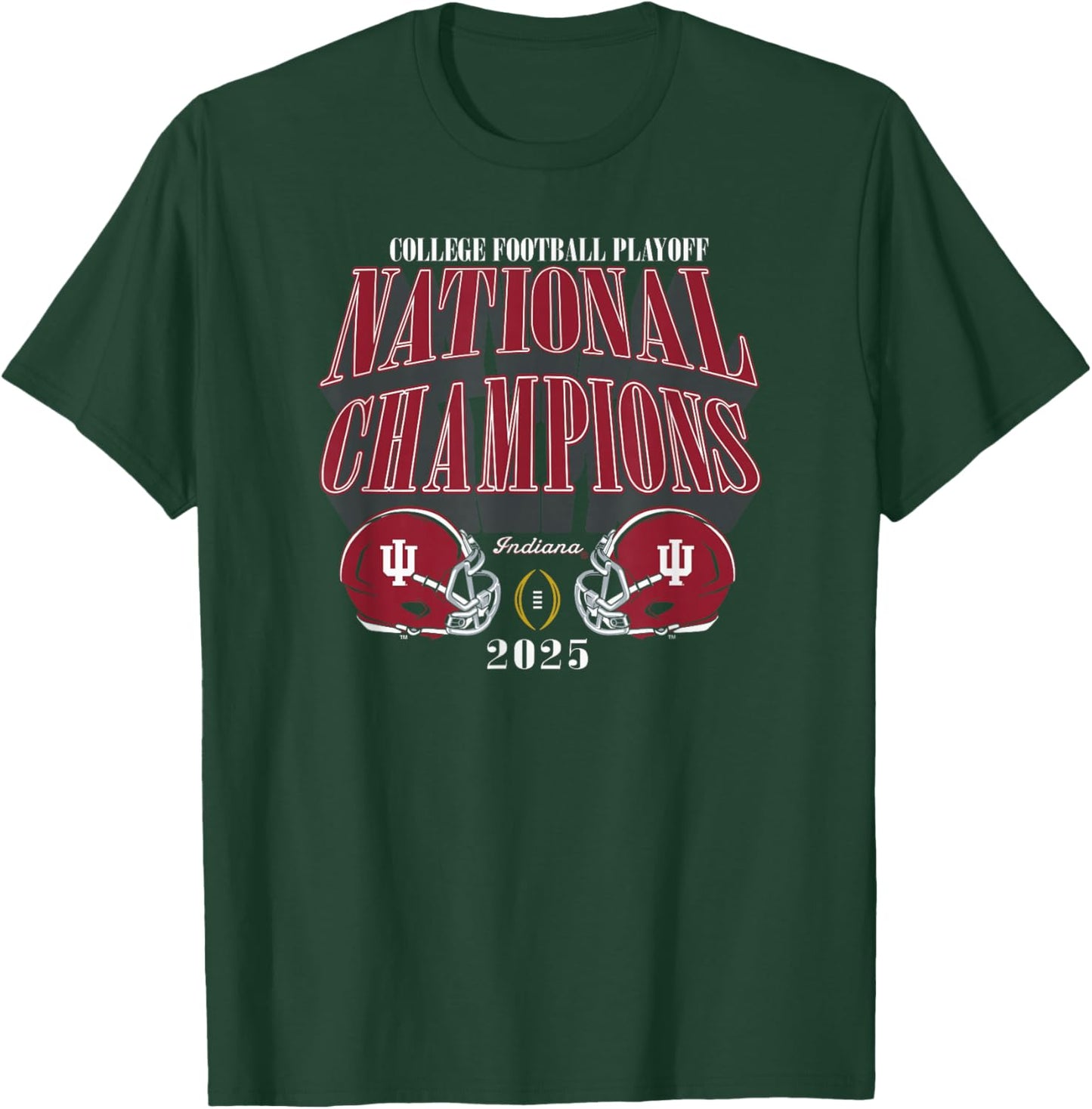 Indiana Hoosiers National Champs 2025 Football CFP Lombardi T-Shirt - T-Shirt | Forest