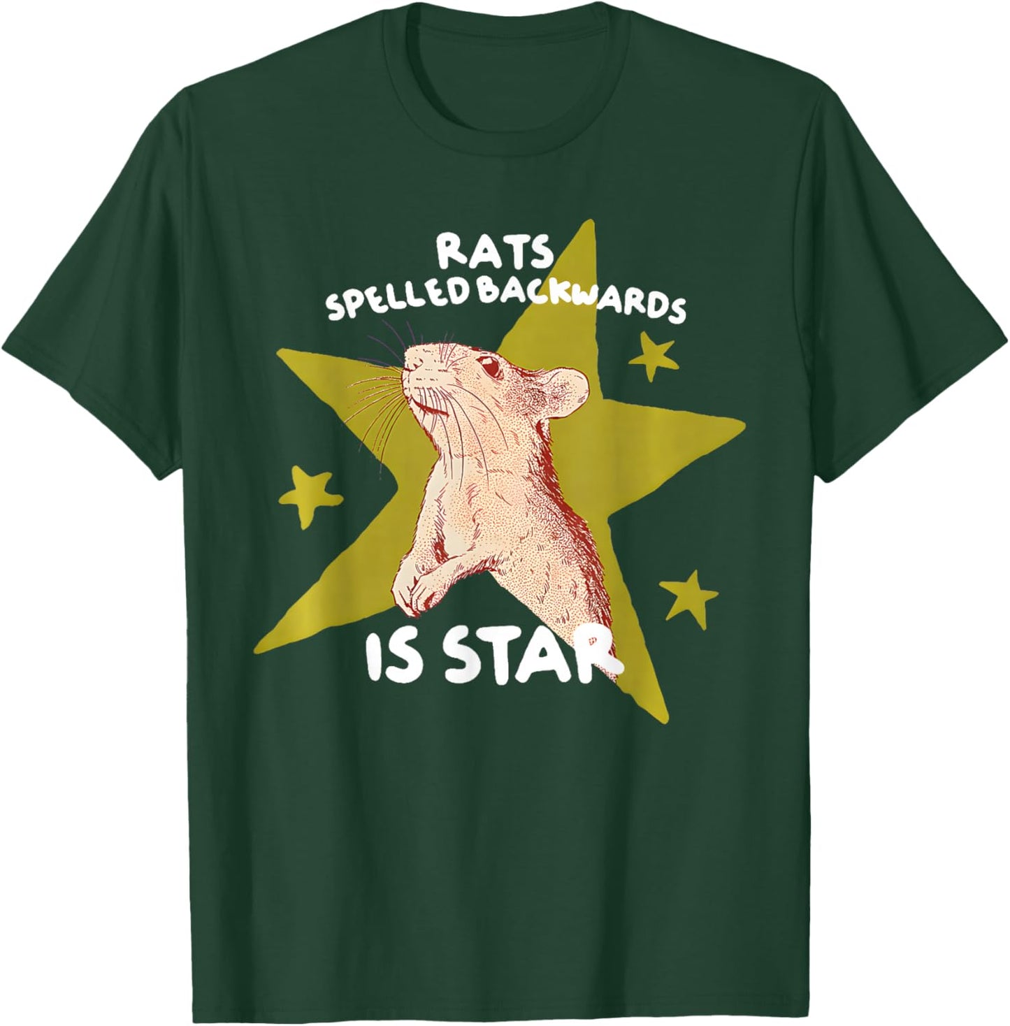 Rats Spelled Backwards is Star Rat Meme Rat Lover Animal T-Shirt - T-Shirt | Forest