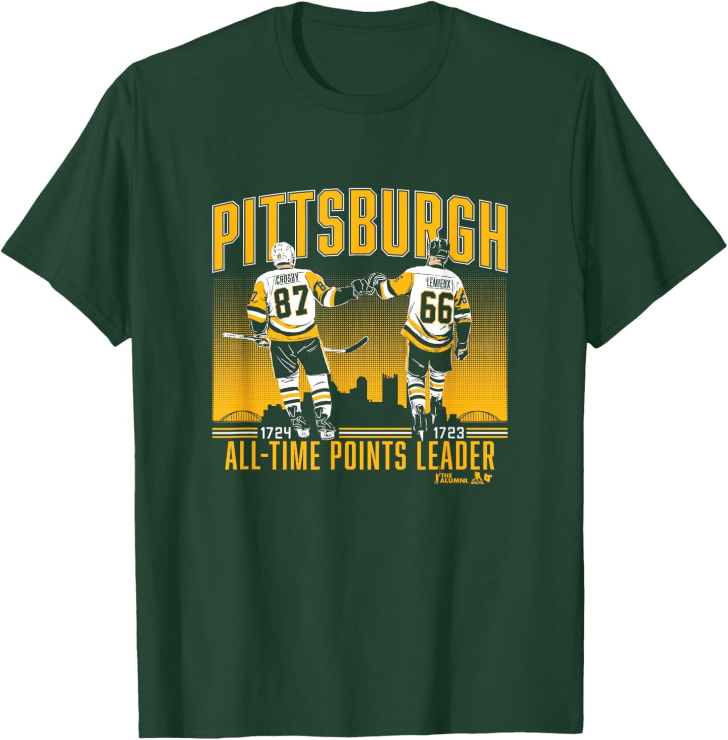 Sidney Crosby & Mario Lemieux - Points Record - Pittsburgh T-Shirt - T-Shirt | Forest