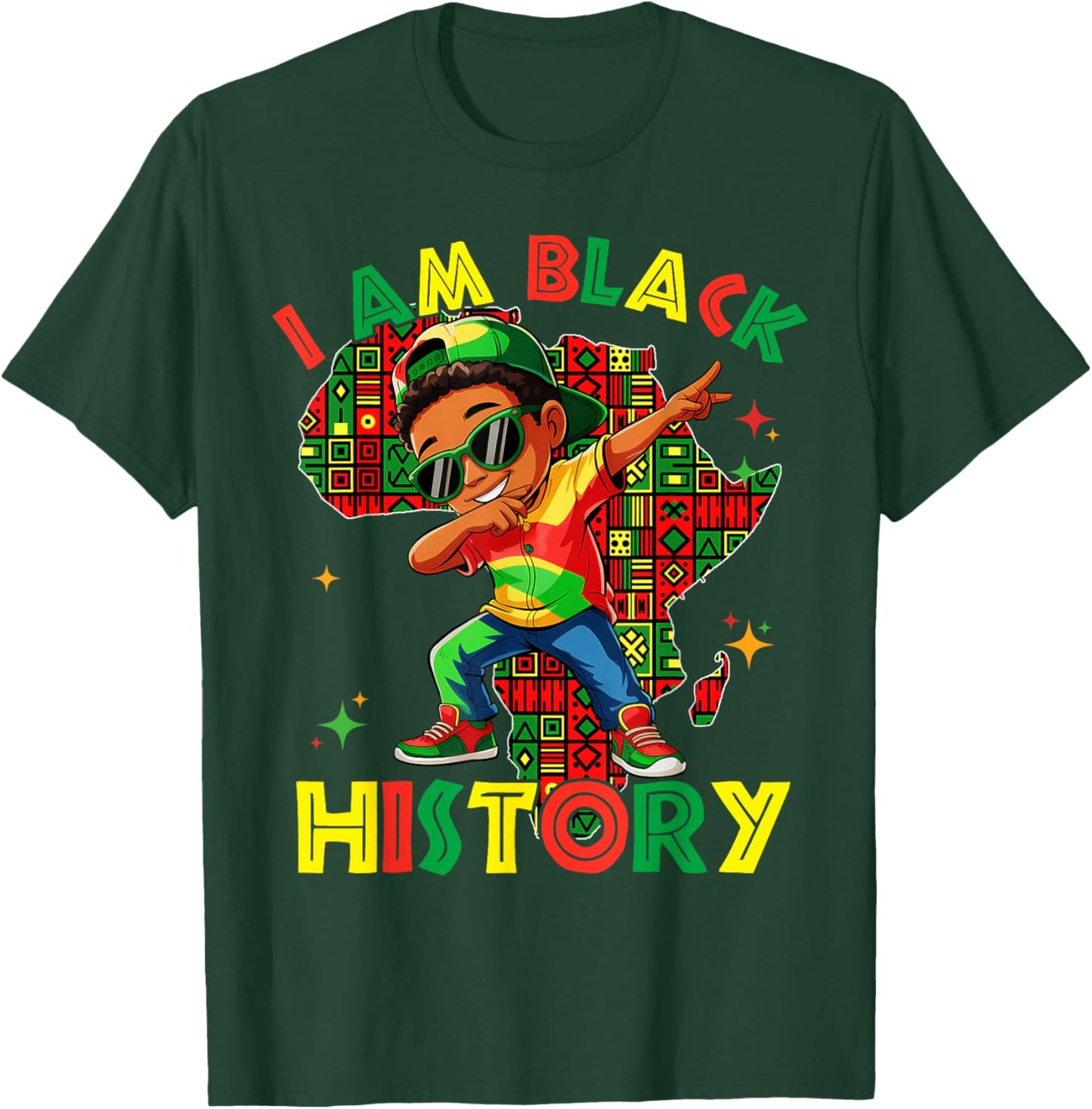 I'm Black History Month Shirt Boys Kids African American T-Shirt - T-Shirt | Forest