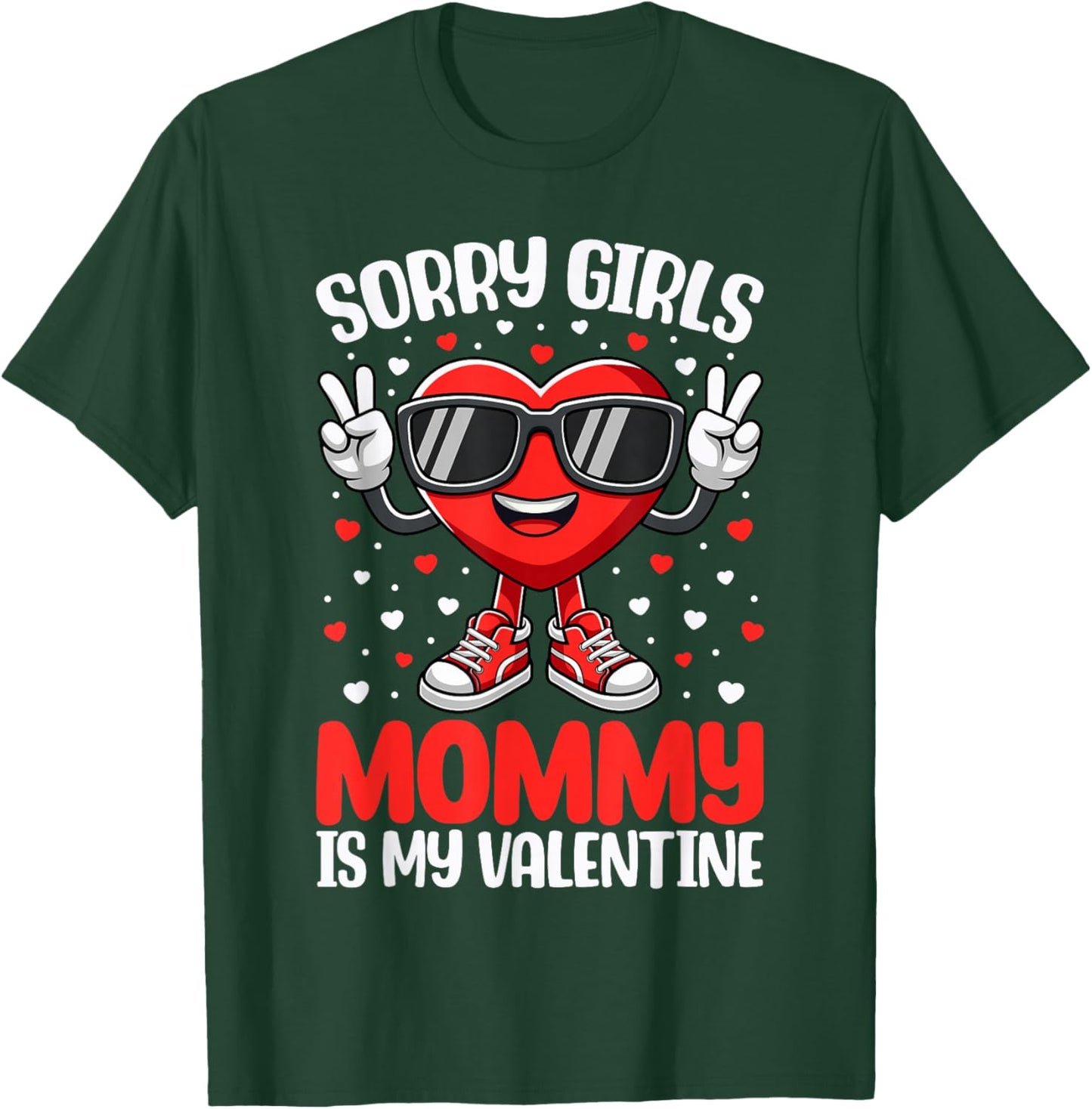 Mommy is My Valentine Boys Valentines Day Heart Toddler Kids T-Shirt - T-Shirt | Forest