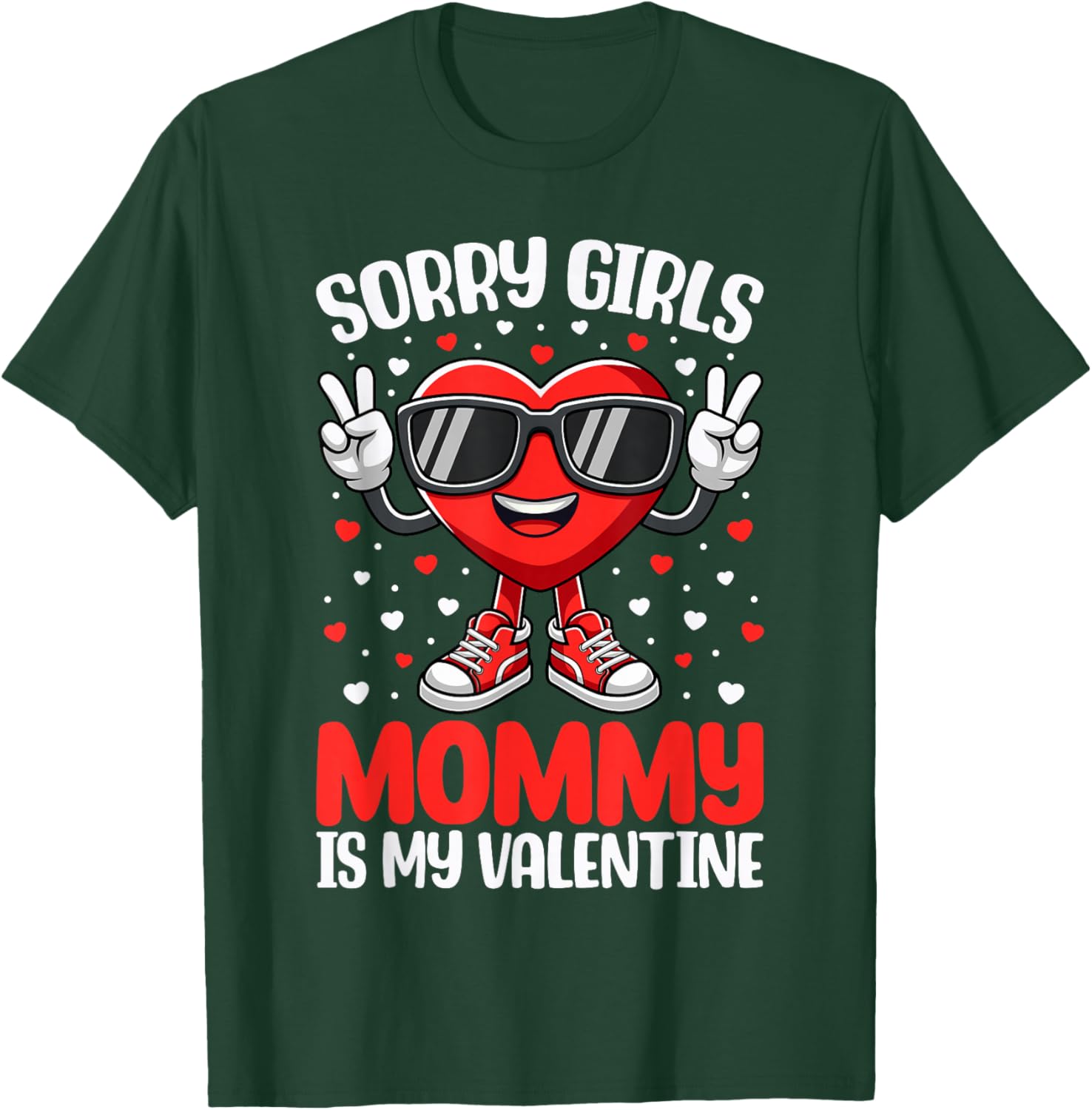 Mommy is My Valentine Boys Valentines Day Heart Toddler Kids T-Shirt - T-Shirt | Forest