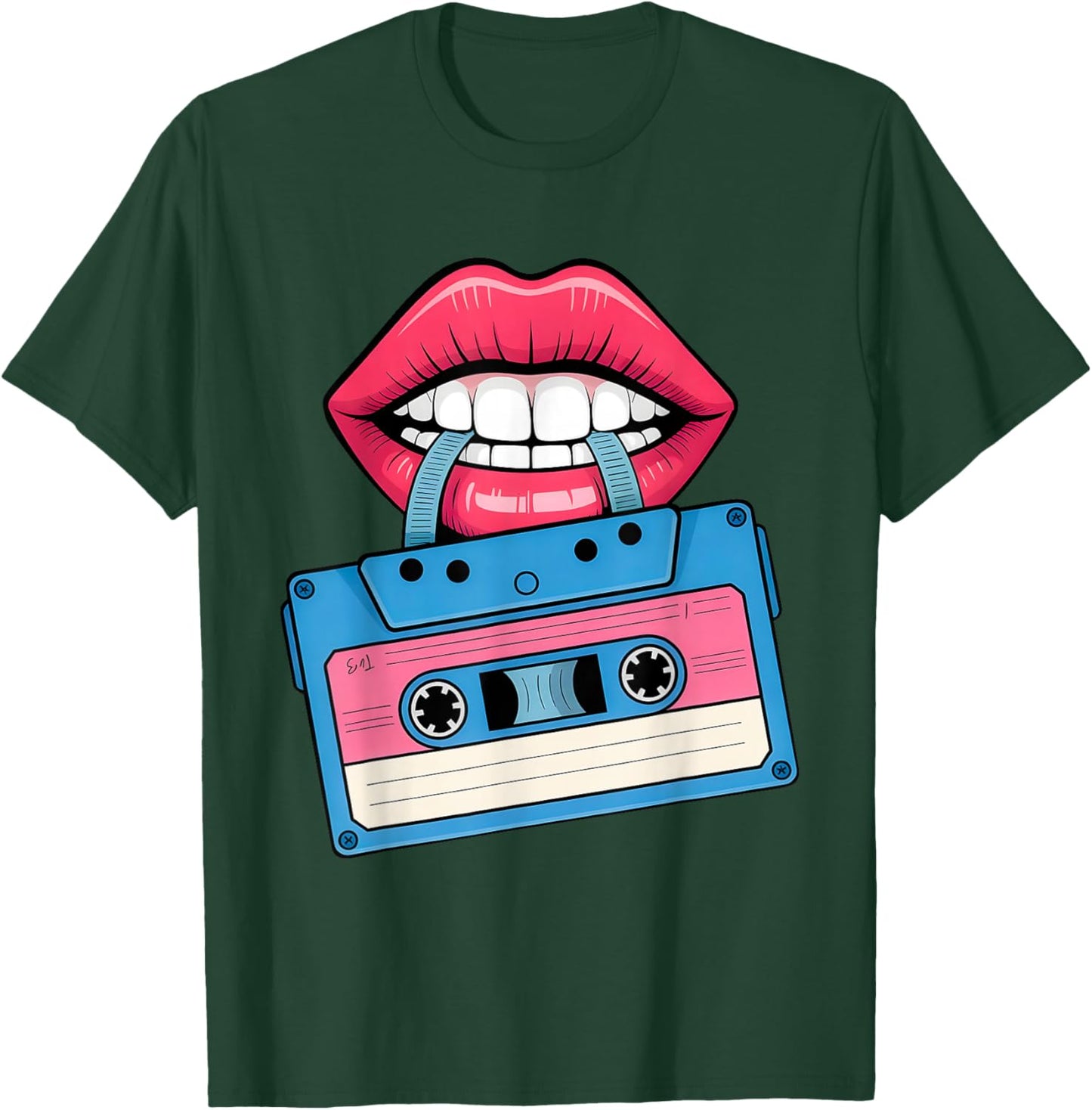 Retro 80s and 90s Cassette Design Perfect for Nostalgia T-Shirt - T-Shirt | Forest