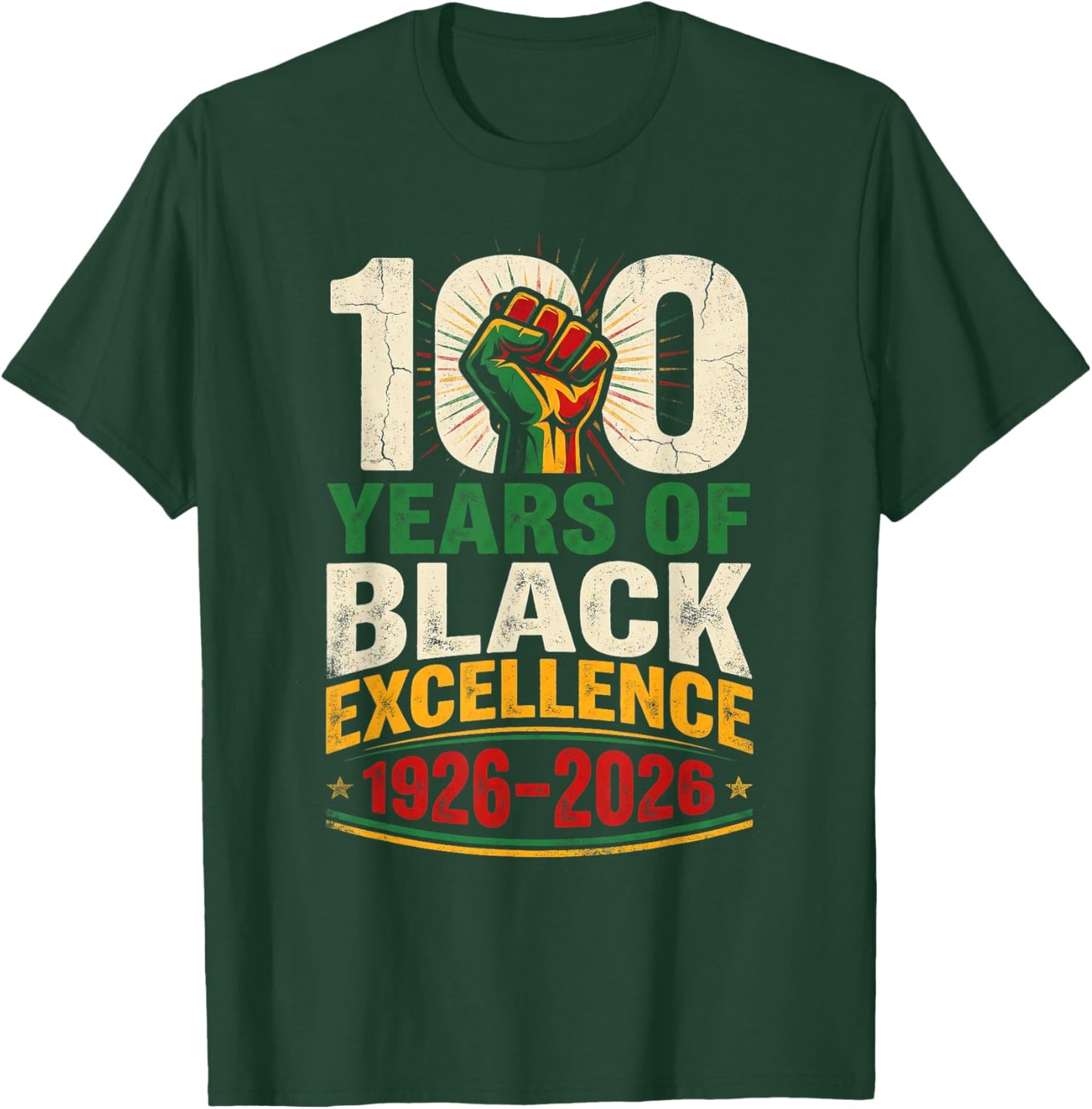 100 Years Black Excellence 1926–2026 Black History Month Kid T-Shirt - T-Shirt | Forest