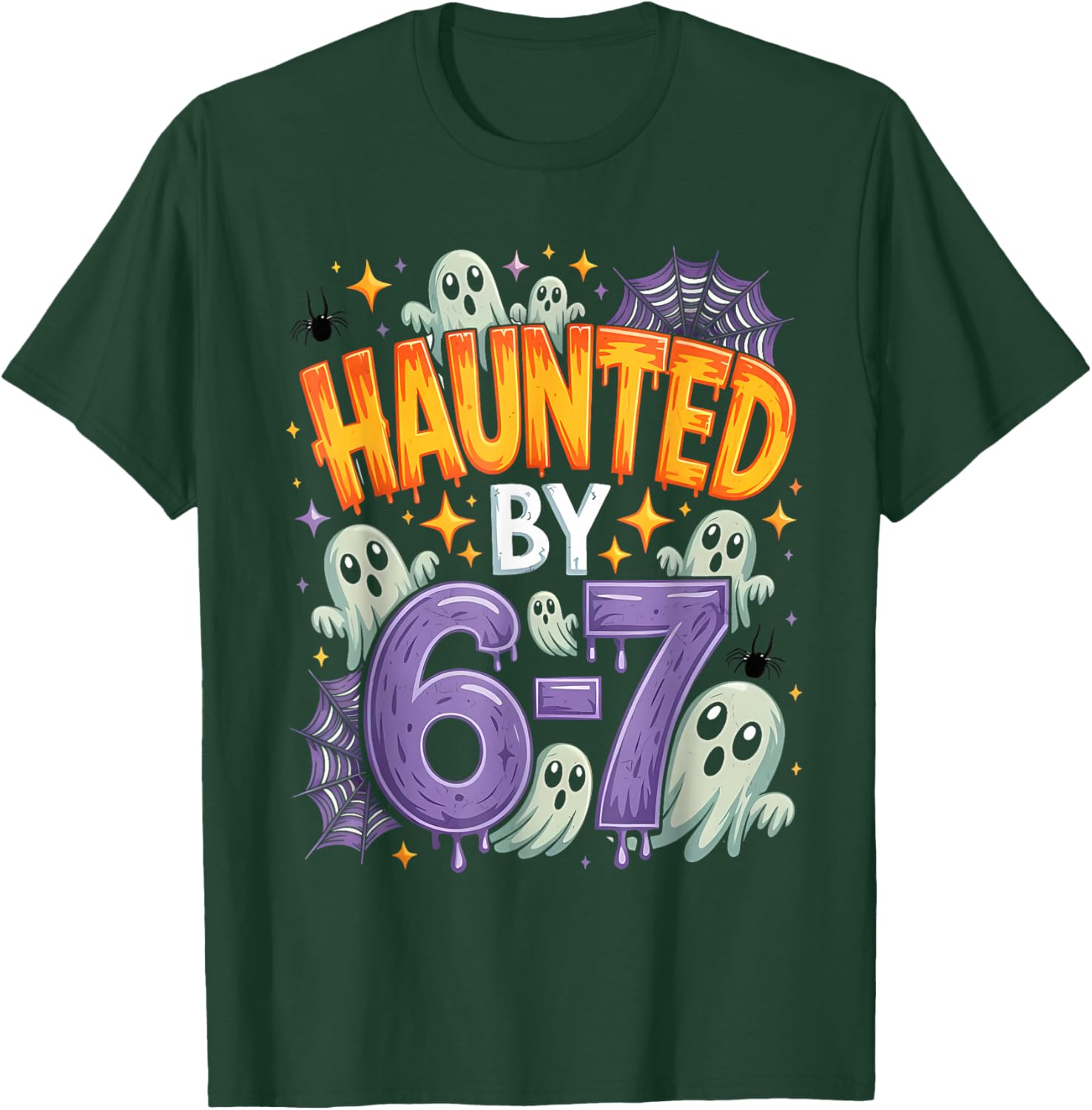 Purple Haunted by 67 Funny Halloween Ghost Spider Horror T-Shirt - T-Shirt | Forest