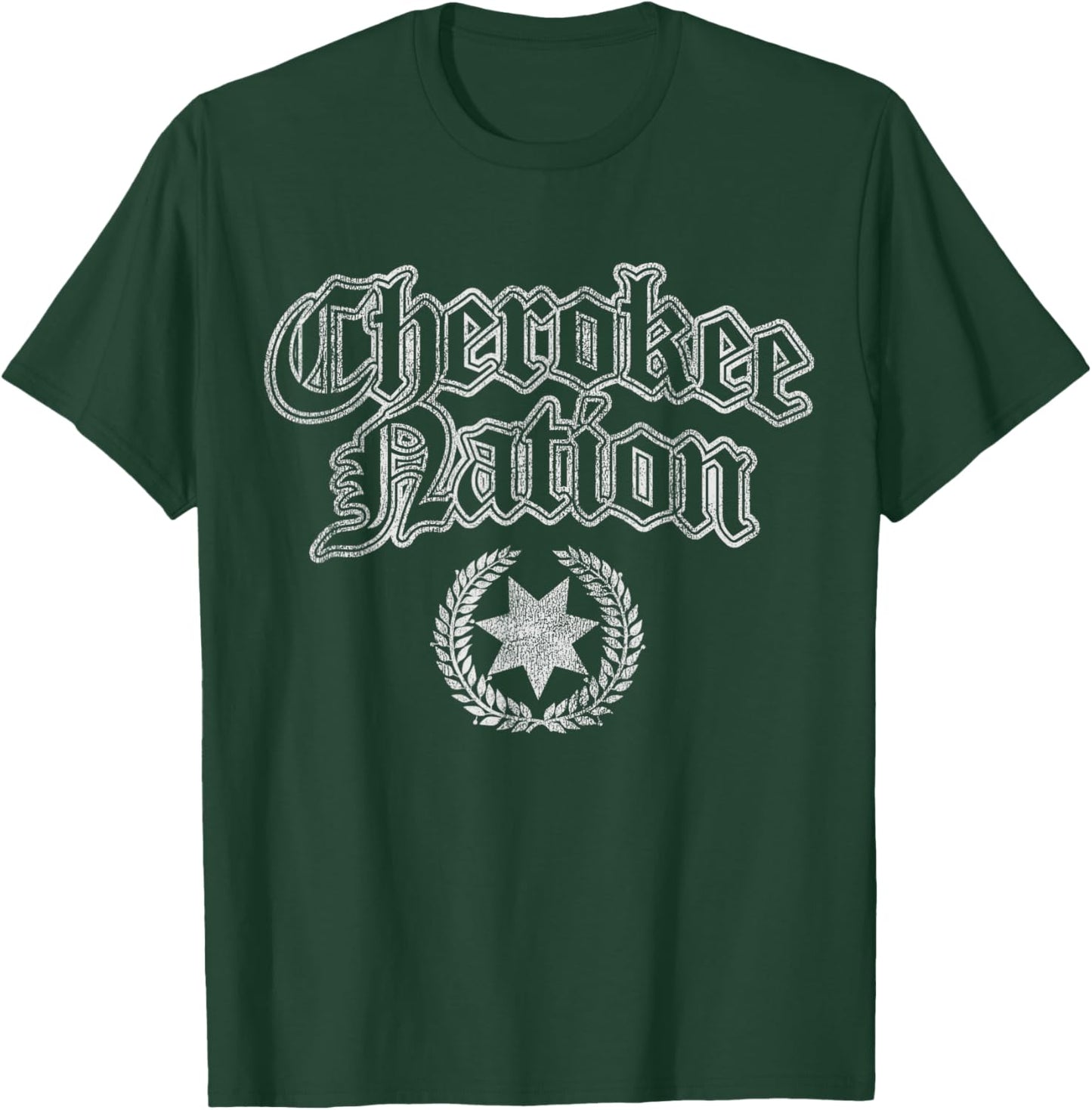 Vintage Cherokee Nation Native American Indian T-Shirt - T-Shirt | Forest