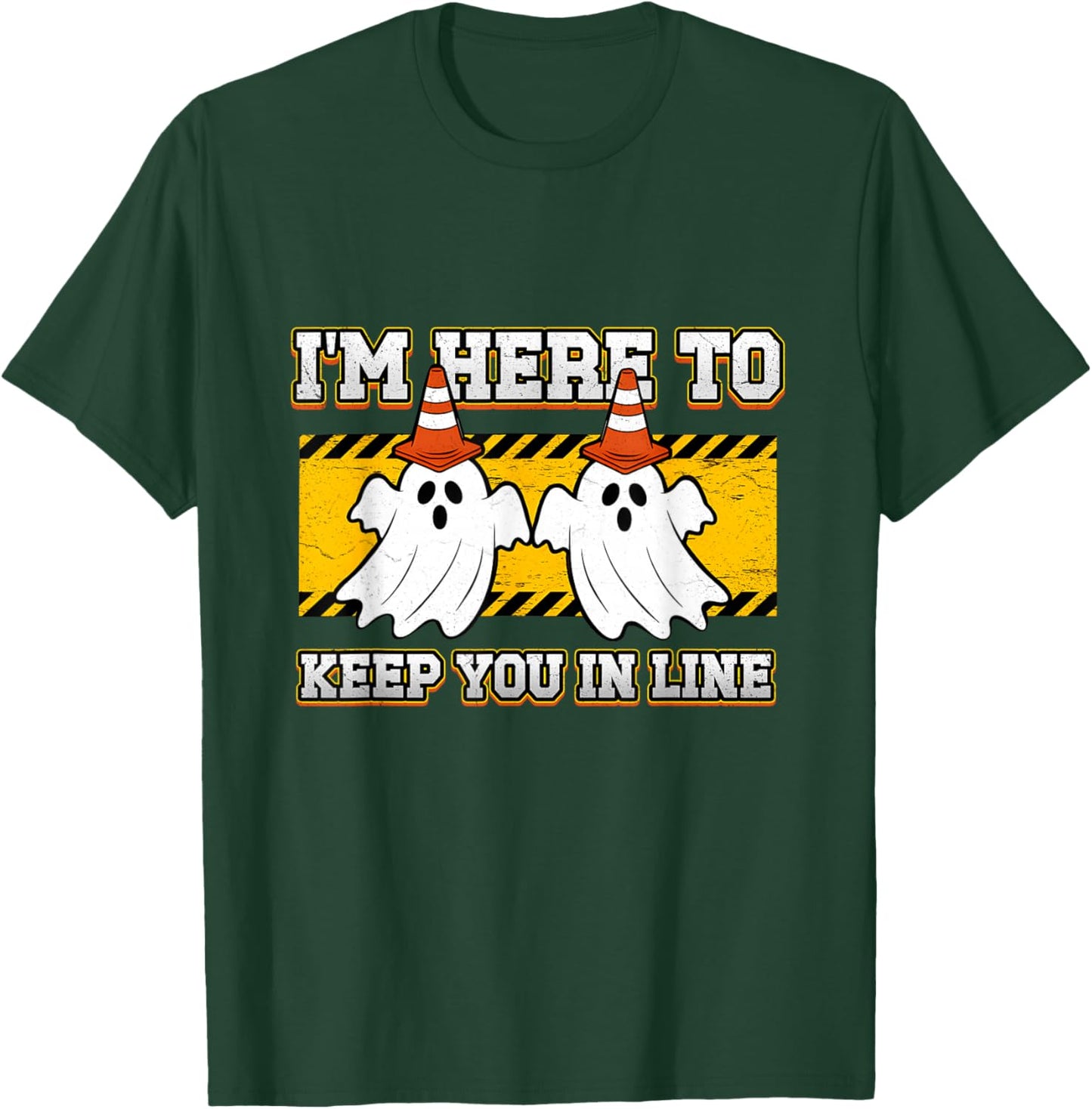 Traffic Cone Ghost Halloween I'm Here to Keep You in Line T-Shirt - T-Shirt | Forest
