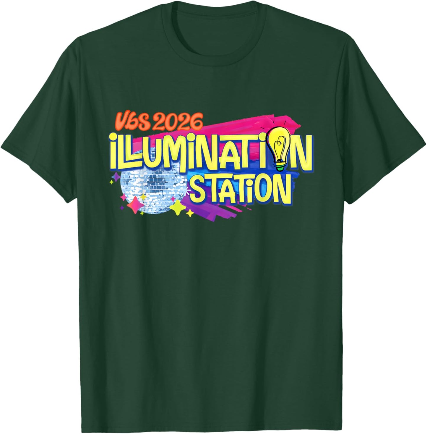 VBS 2026 Illumination Station 2 Sided Christian Summer Kids T-Shirt - T-Shirt | Forest