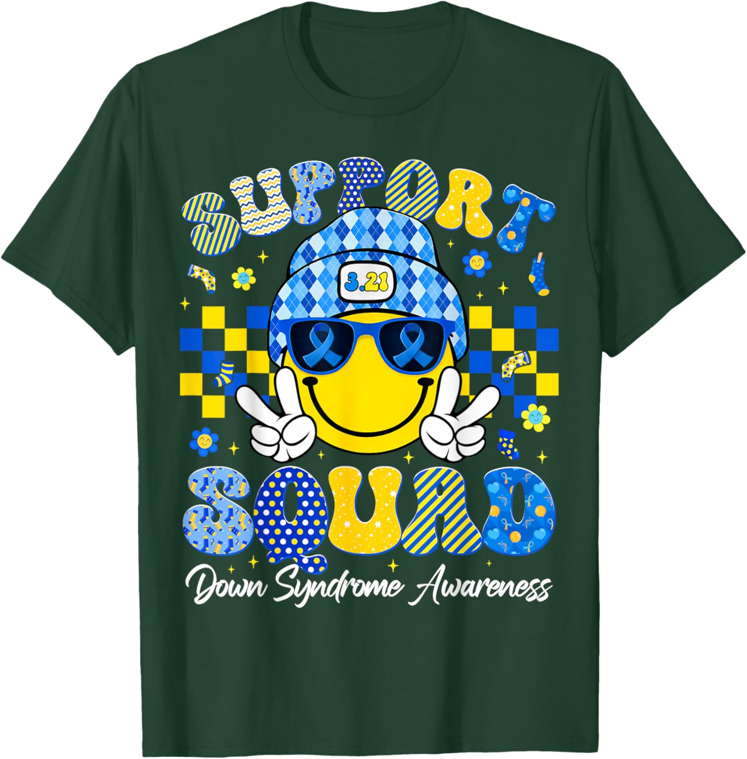 Support Squad Down Syndrome Awareness Men Women Kid T-Shirt - T-Shirt | Forest