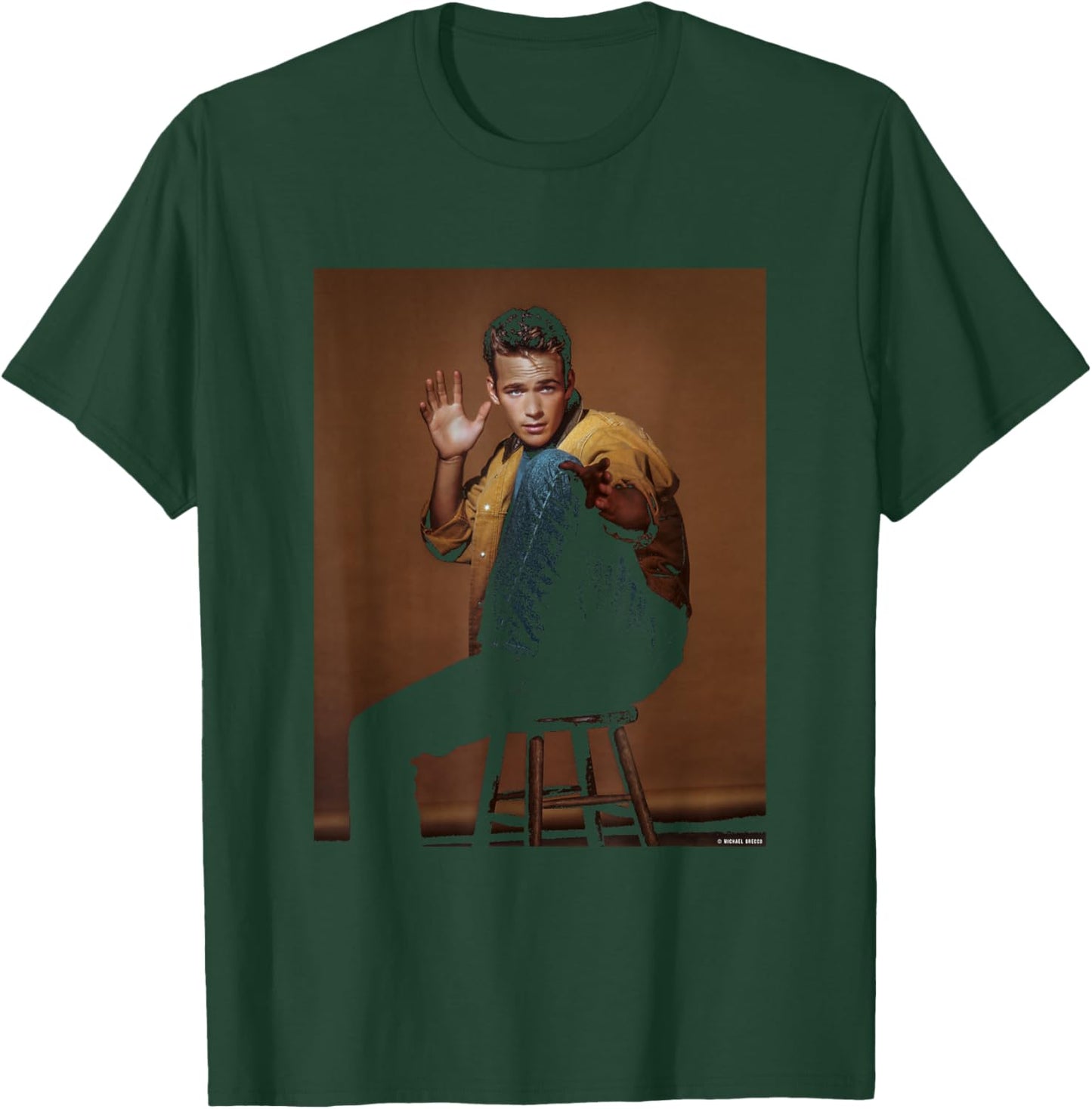 Beverly Hills 90210 Actor Luke Perry by Michael Grecco T-Shirt - T-Shirt | Forest