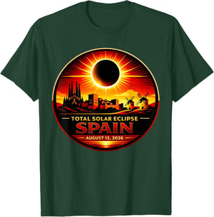 Total Solar Eclipse 2026 Spain - Totality Chaser Science T-Shirt - T-Shirt | Forest