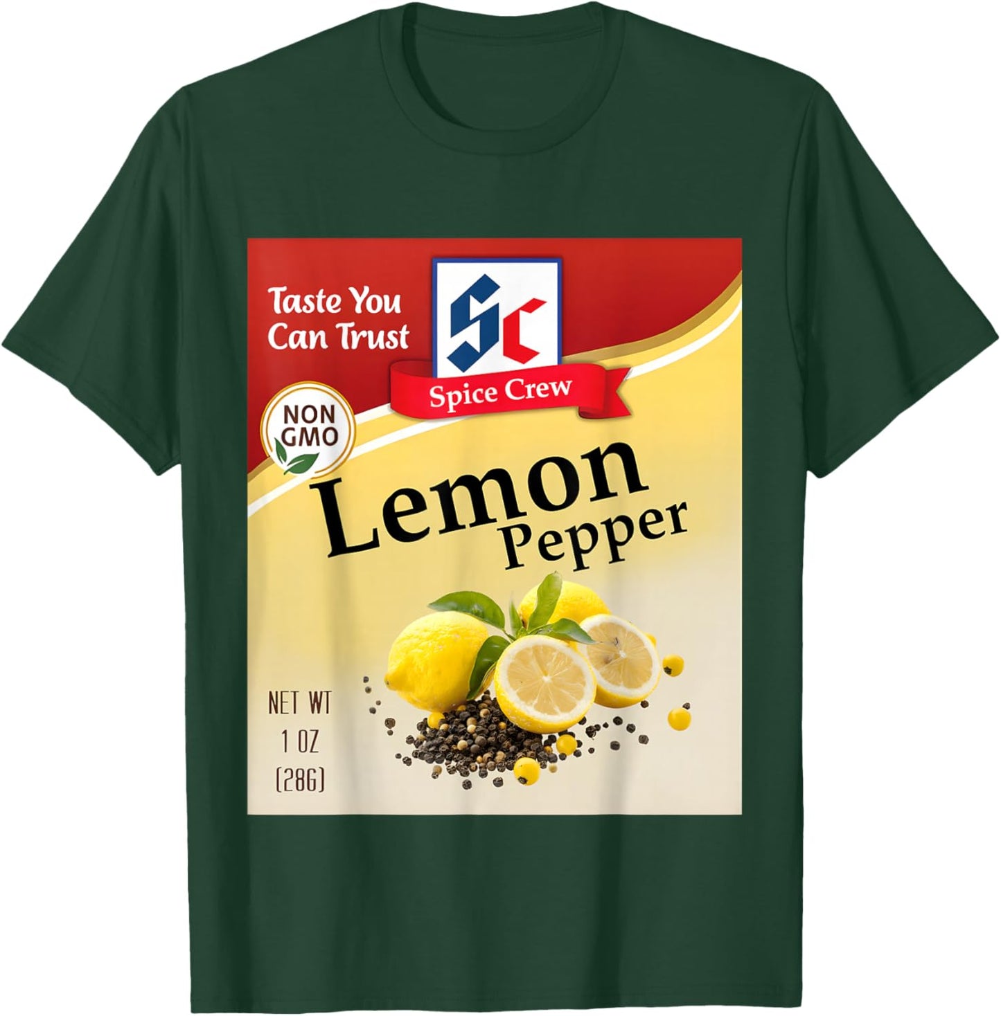 Lemon Pepper Condiment Costume Holiday Spice Costumes Group T-Shirt - T-Shirt | Forest