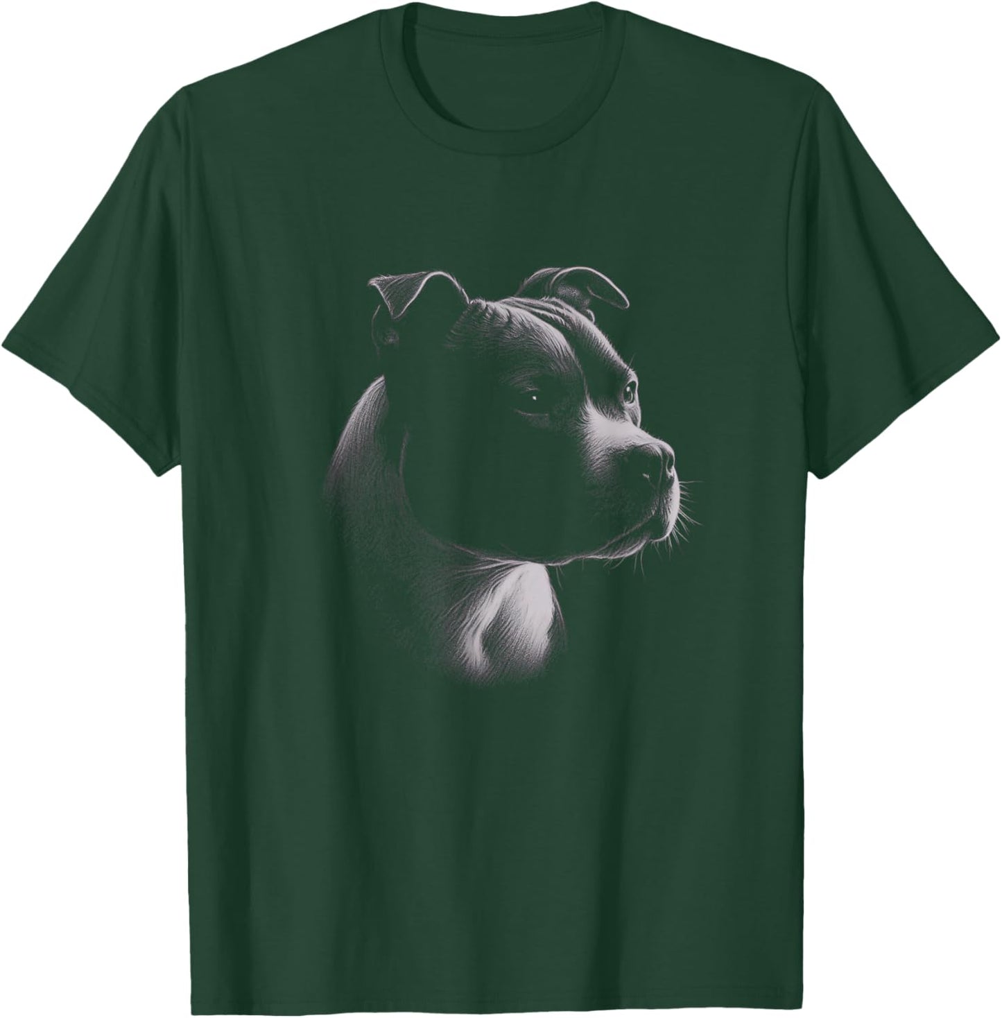 Staffordshire Bull Terrier Drawing Staffy Art Design T-Shirt - T-Shirt | Forest