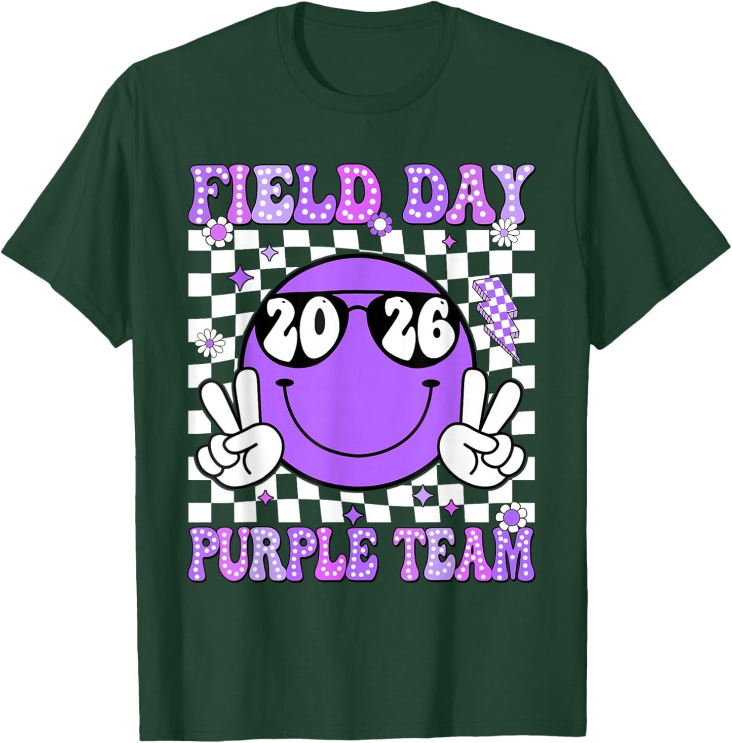 Field Day Purple Team Funny for Teacher Kids Field Day Games T-Shirt - T-Shirt | Forest