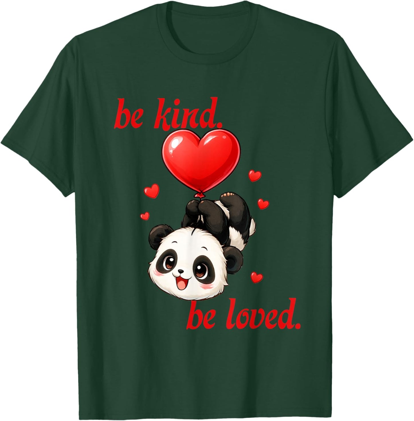Cute Panda with Heart Balloon Valentine's Day for Lovers T-Shirt - T-Shirt | Forest