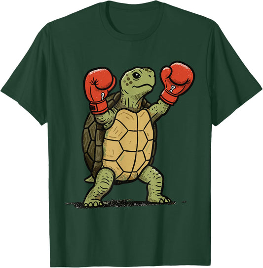 Boxing Turtle Shirt Fighter Funny Animal Graphic Boxer Men T-Shirt - T-Shirt | Forest