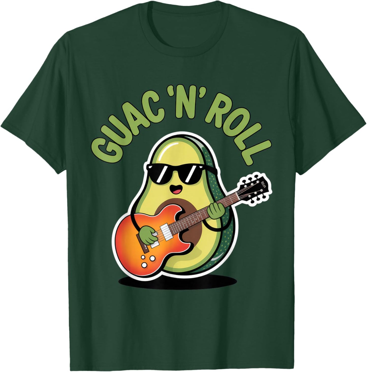 Guac 'N' Roll Avocado Enthusiast Fun Vibes Summer Party T-Shirt - T-Shirt | Forest