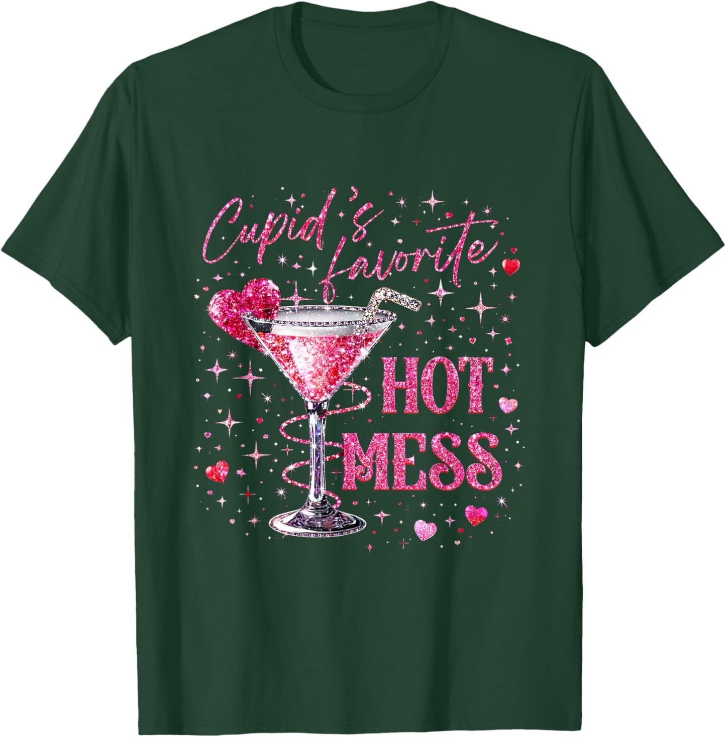 Even Cupid Need A Margarita Retro Trendy Valentine Funny T-Shirt - T-Shirt | Forest