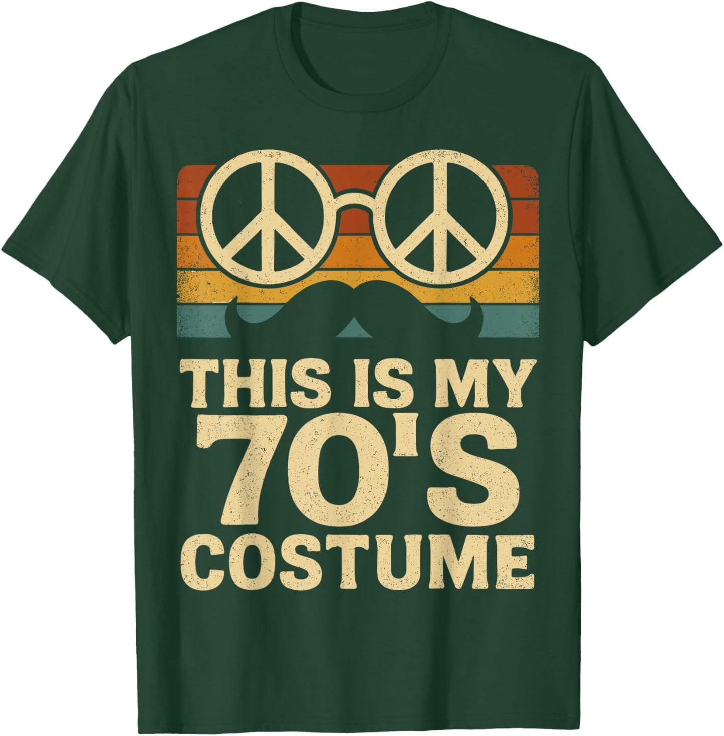 This is My 70s Costume Retro Vintage Hippie T-Shirt - T-Shirt | Forest