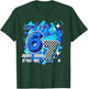 Blue Checkered Now I'm 6 Next Year I'll be 7 Birthday Boy T-Shirt - T-Shirt | Forest