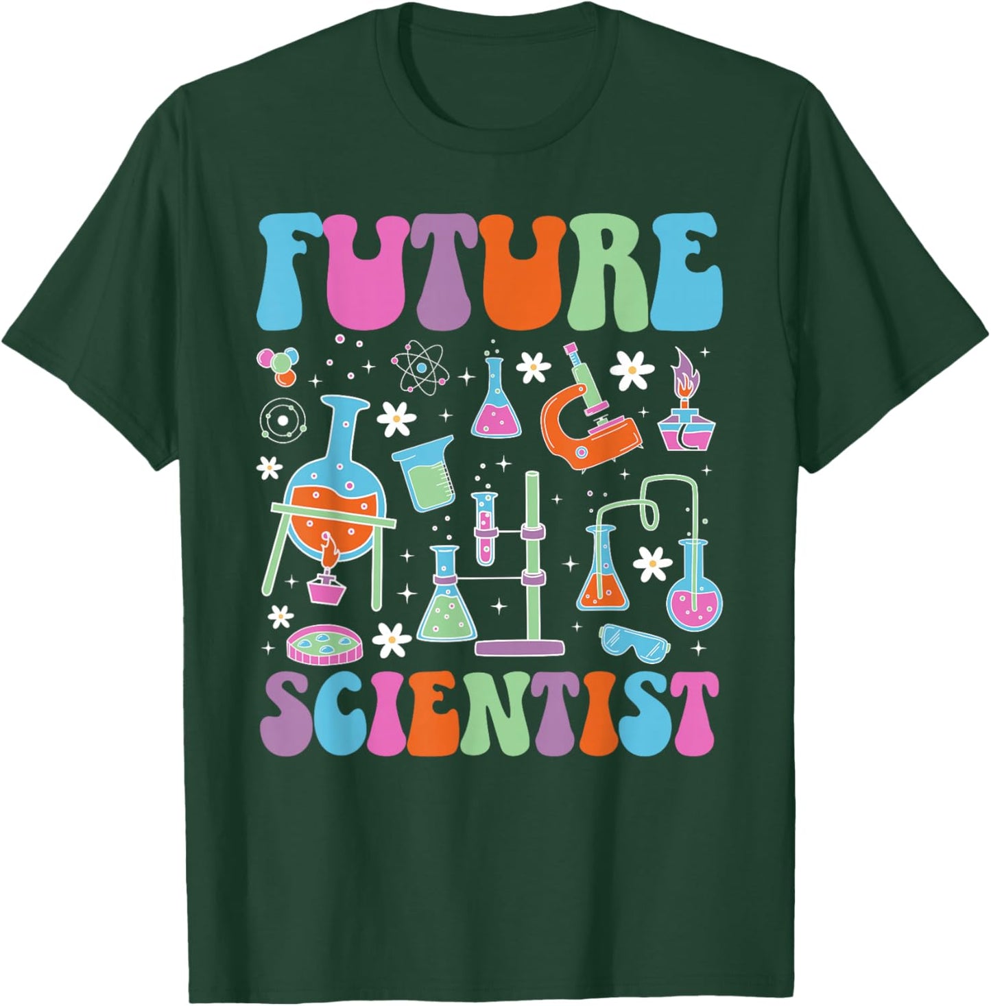 Groovy Future Scientist Kids Scientist Boy Science T-Shirt - T-Shirt | Forest