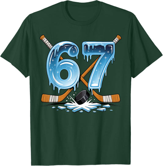 67 Hockey 6 7 T-Shirt - T-Shirt | Forest