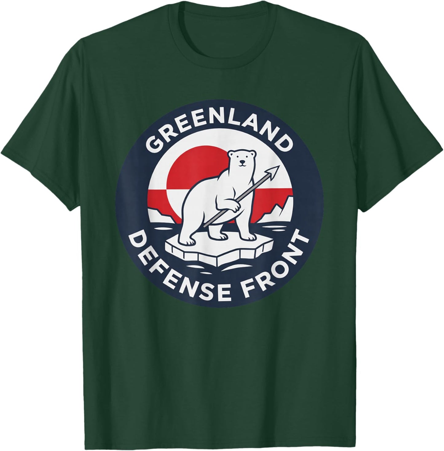 Greenland Guard Polar Bear Spear Arctic Emblem T-Shirt - T-Shirt | Forest
