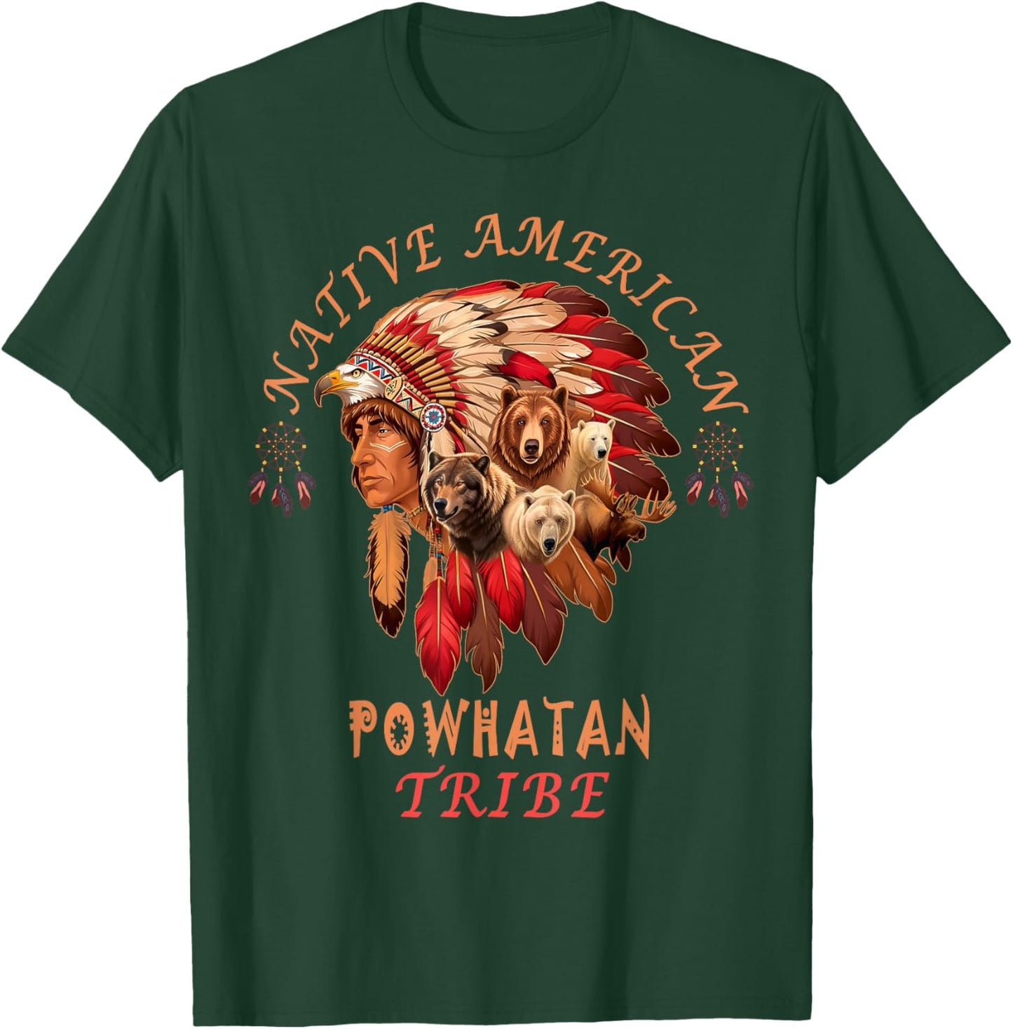 Powhatan Tribe Native American T-Shirt - T-Shirt | Forest