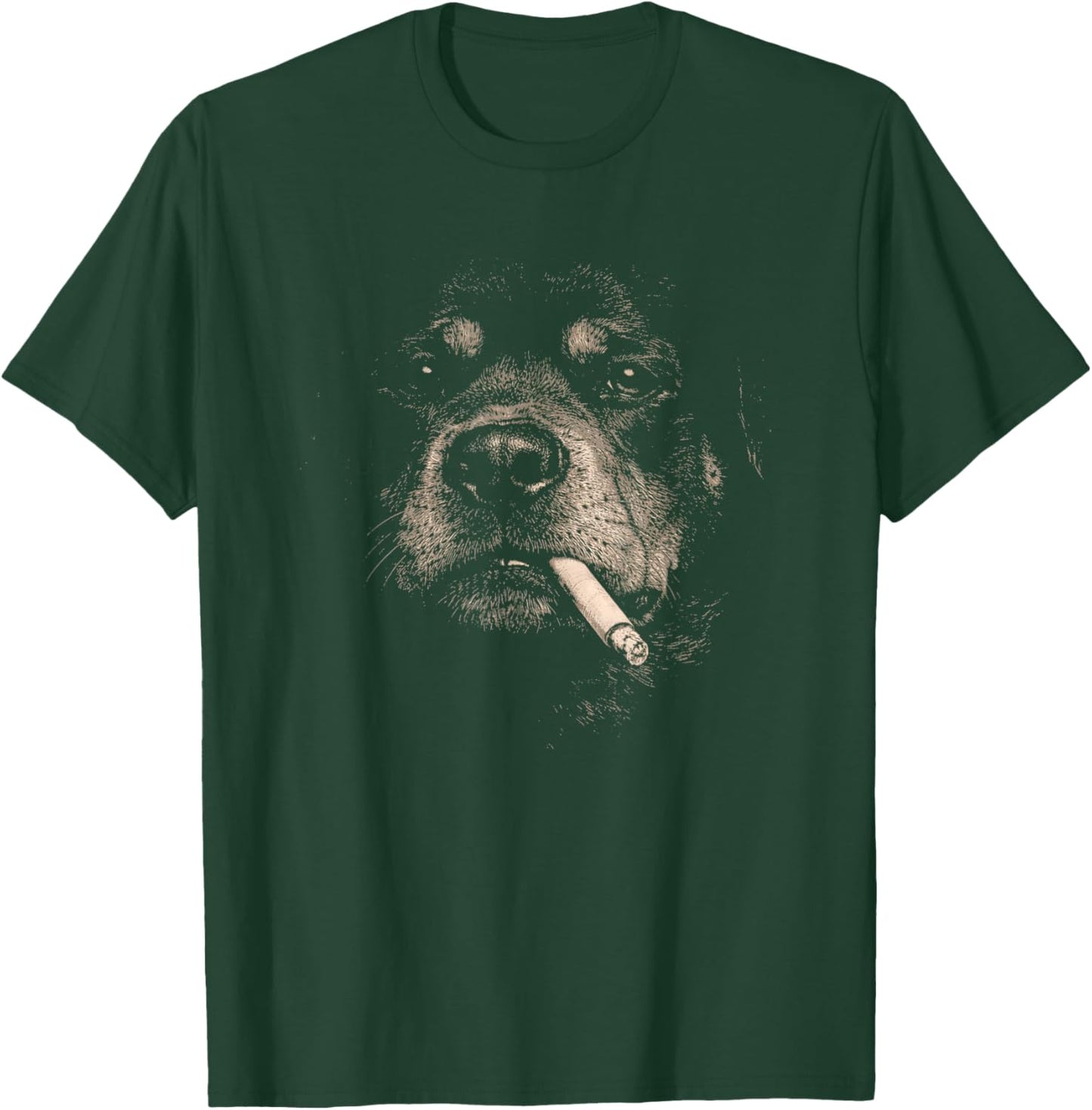 Dog Smoking Cigarette Funny Rottweiler Meme T-Shirt - T-Shirt | Forest