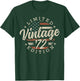 Vintage 1972 Limited Edition USA Flag 54th Birthday T-Shirt - T-Shirt | Forest