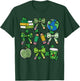 St Patricks Day Teacher Pencil Bow Saint Pattys Women Men T-Shirt - T-Shirt | Forest