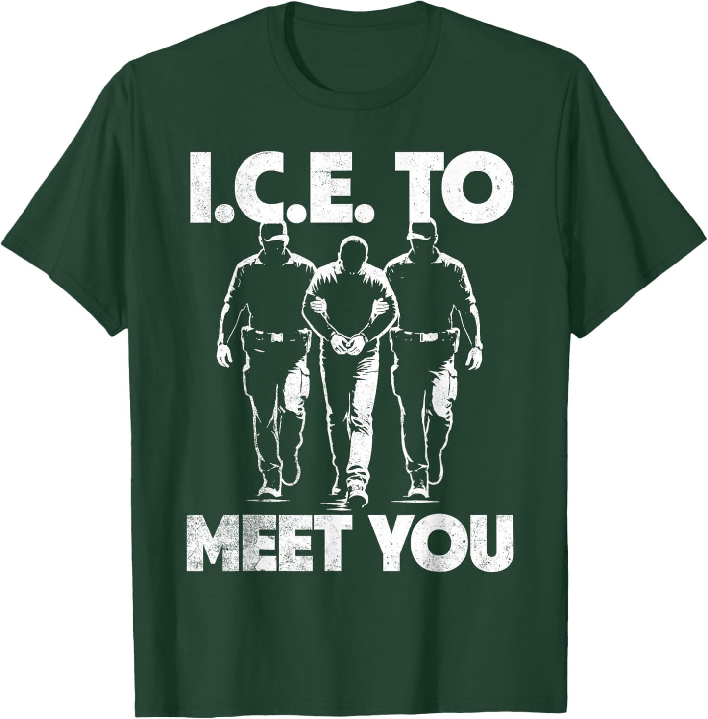 Support ICE - Funny Patriotic T-Shirt - T-Shirt | Forest
