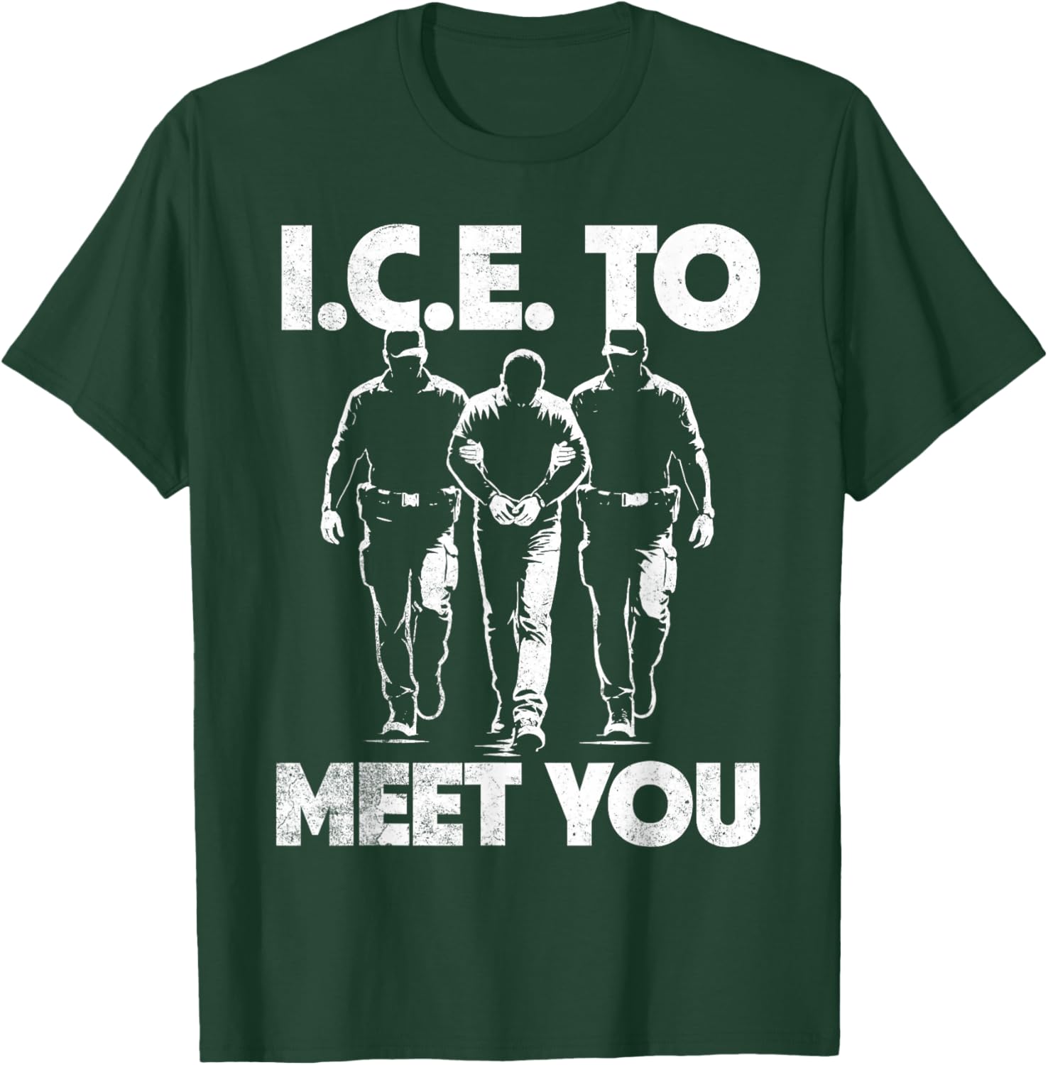 Support ICE - Funny Patriotic T-Shirt - T-Shirt | Forest