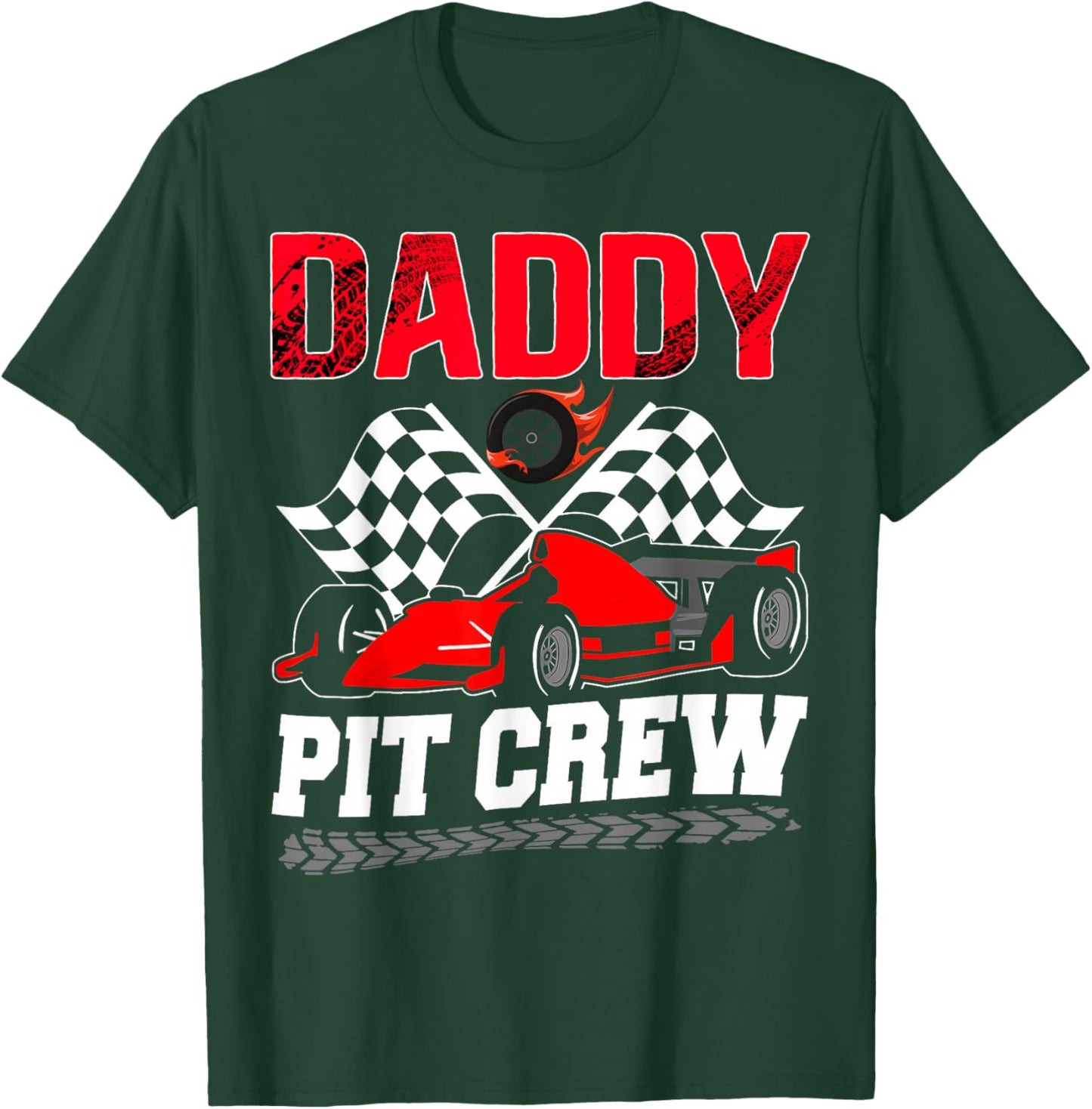 Daddy Pit Crew Racing Family Race Car Birthday Boy T-Shirt - T-Shirt | Forest