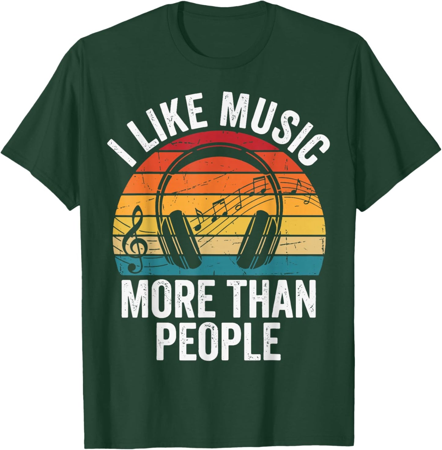 I Like Music More Than People T-Shirt - T-Shirt | Forest