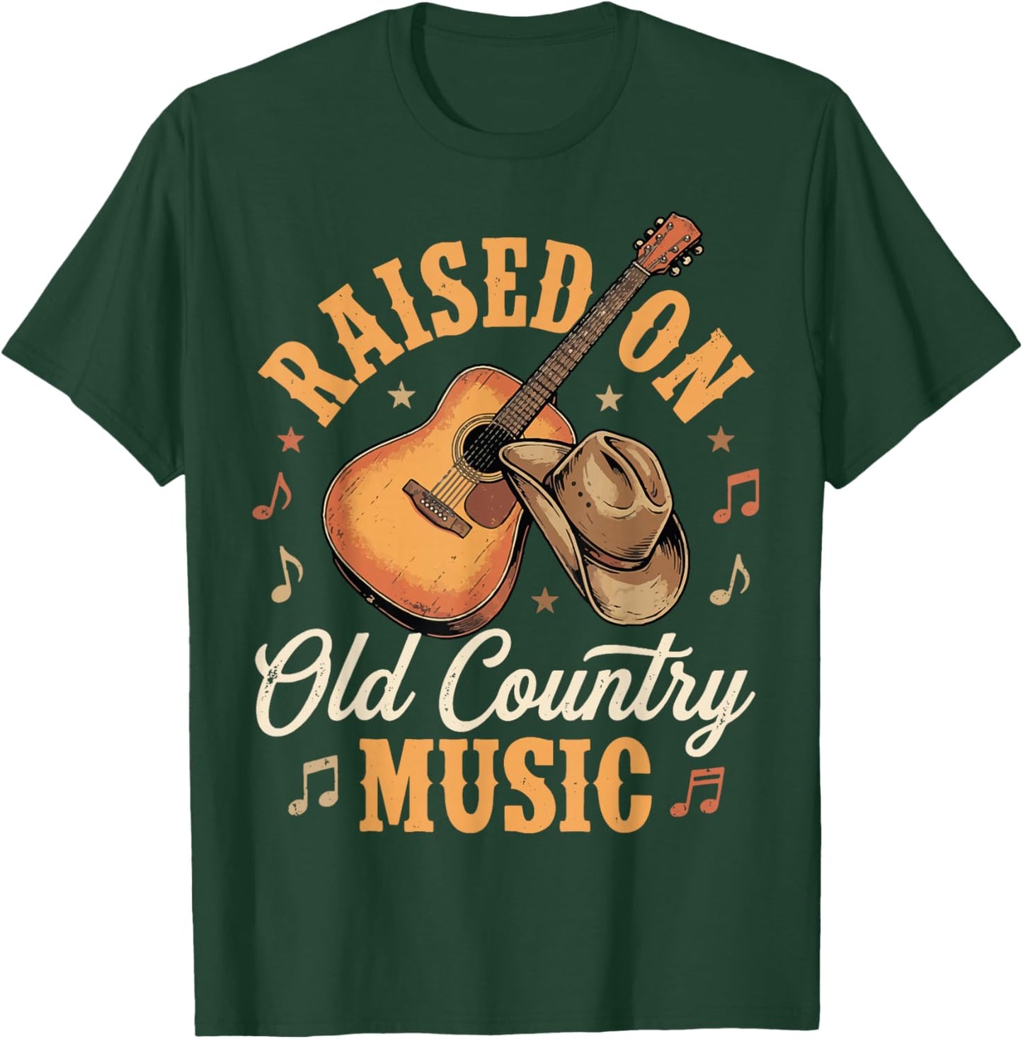 Raised On Old Country Music T-Shirt - T-Shirt | Forest