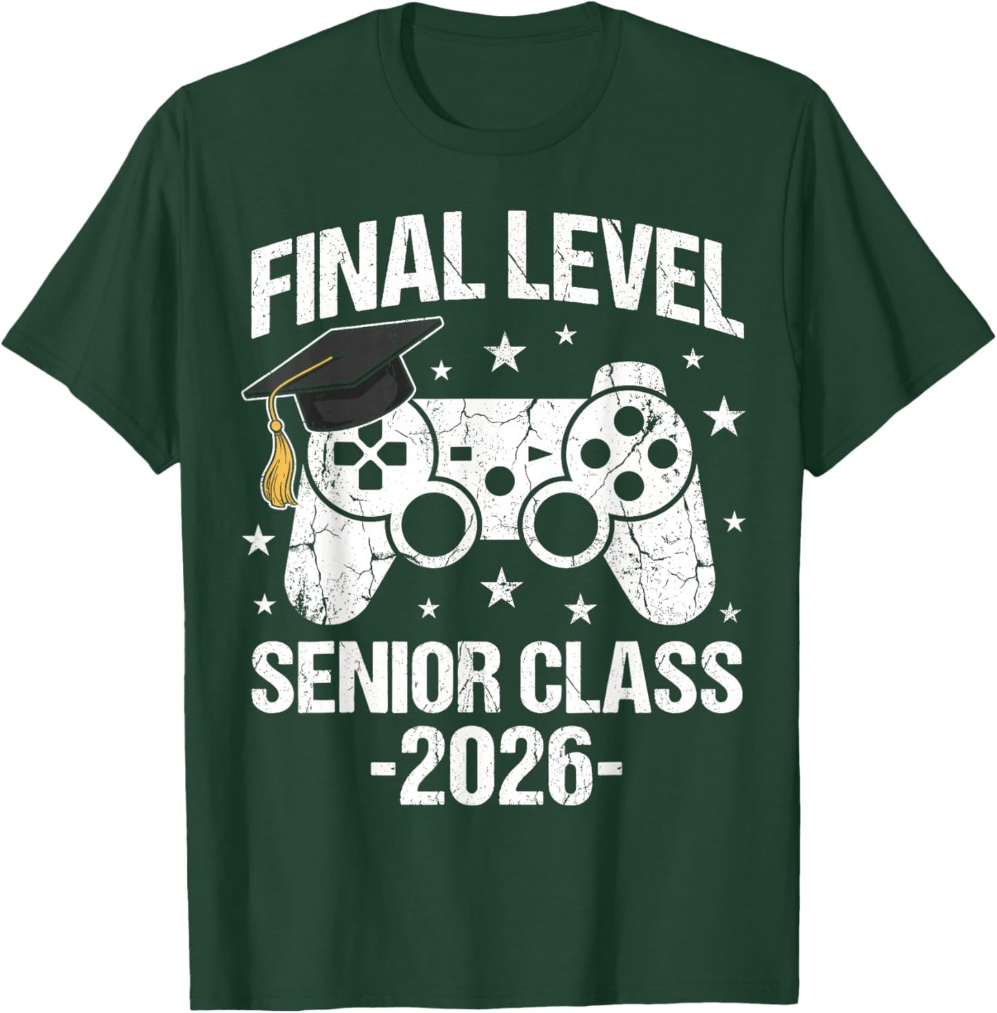 Senior 2026 Video Game Gamer Class of 2026 Graduation Grad T-Shirt - T-Shirt | Forest