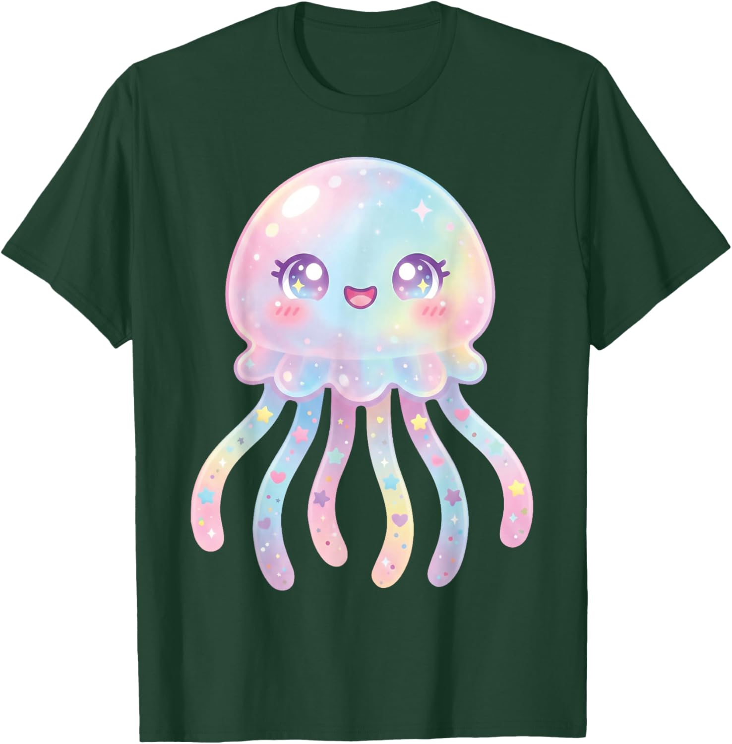 Jellyfish Cute Kawaii Women Kids Colorful Jellyfish T-Shirt - T-Shirt | Forest