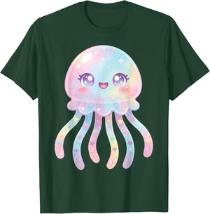 Jellyfish Cute Kawaii Women Kids Colorful Jellyfish T-Shirt - T-Shirt | Forest