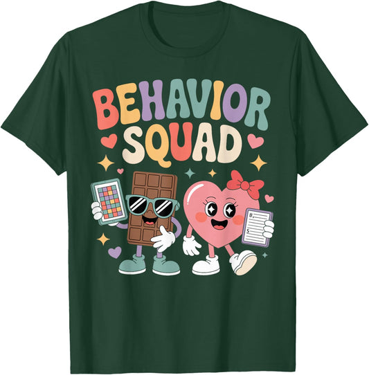 Behavior Squad Behavioral Analysis Tech Valentines Day T-Shirt - T-Shirt | Forest