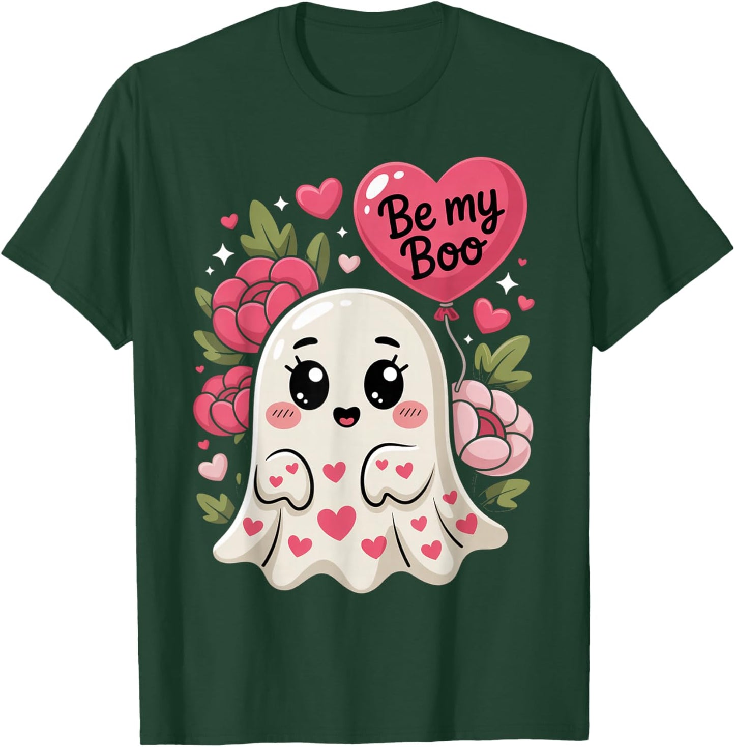 Be My Boo Cute Ghost Valentine´s Day Love T-Shirt - T-Shirt | Forest