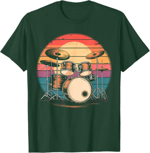Drums Drummer Band Drumset Vintage Drum T-Shirt - T-Shirt | Forest