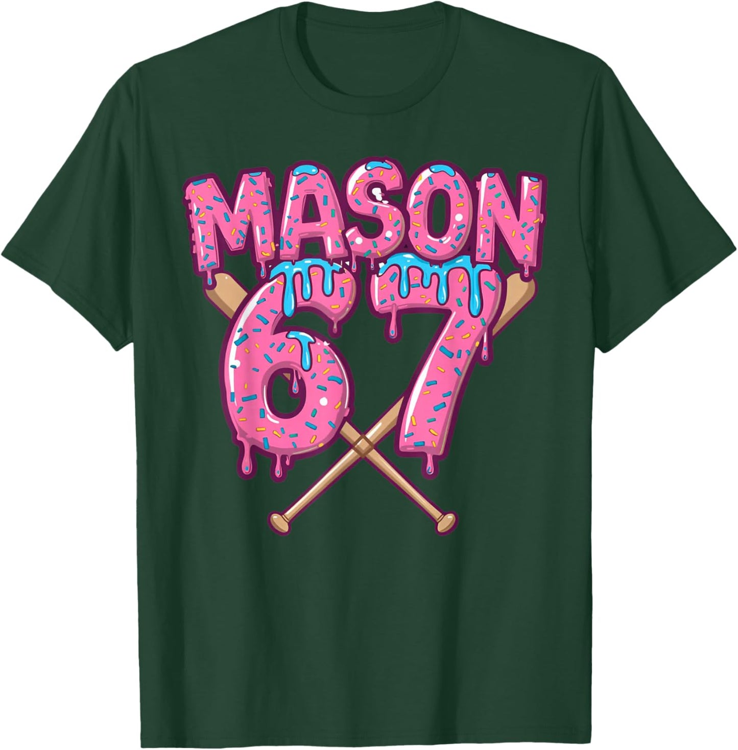 Six Seven Ice Cream Drip Sport 67 Fun Mason Meme T-Shirt - T-Shirt | Forest