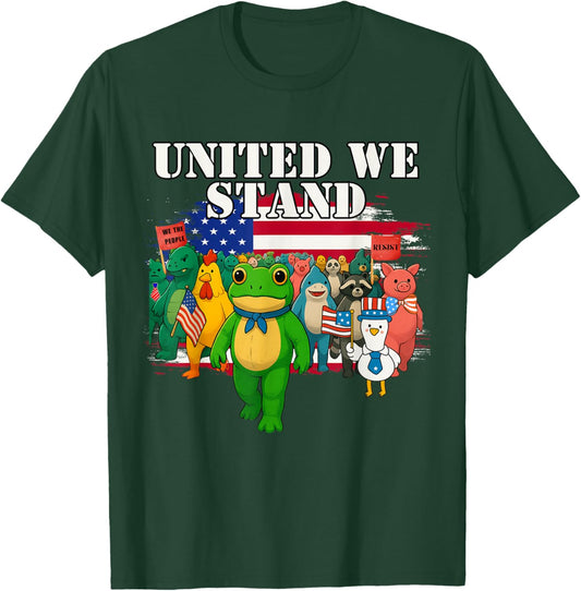 Portland Frog, United we Stand Peaciful Protest Resist T-Shirt - T-Shirt | Forest