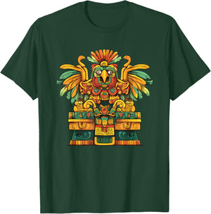 Aztec Eagle Totem Mesoamerican Temple Icon T-Shirt - T-Shirt | Forest