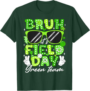 Bruh It's Field Day Green Team Field Trip 2026 Teacher Kids T-Shirt - T-Shirt | Forest