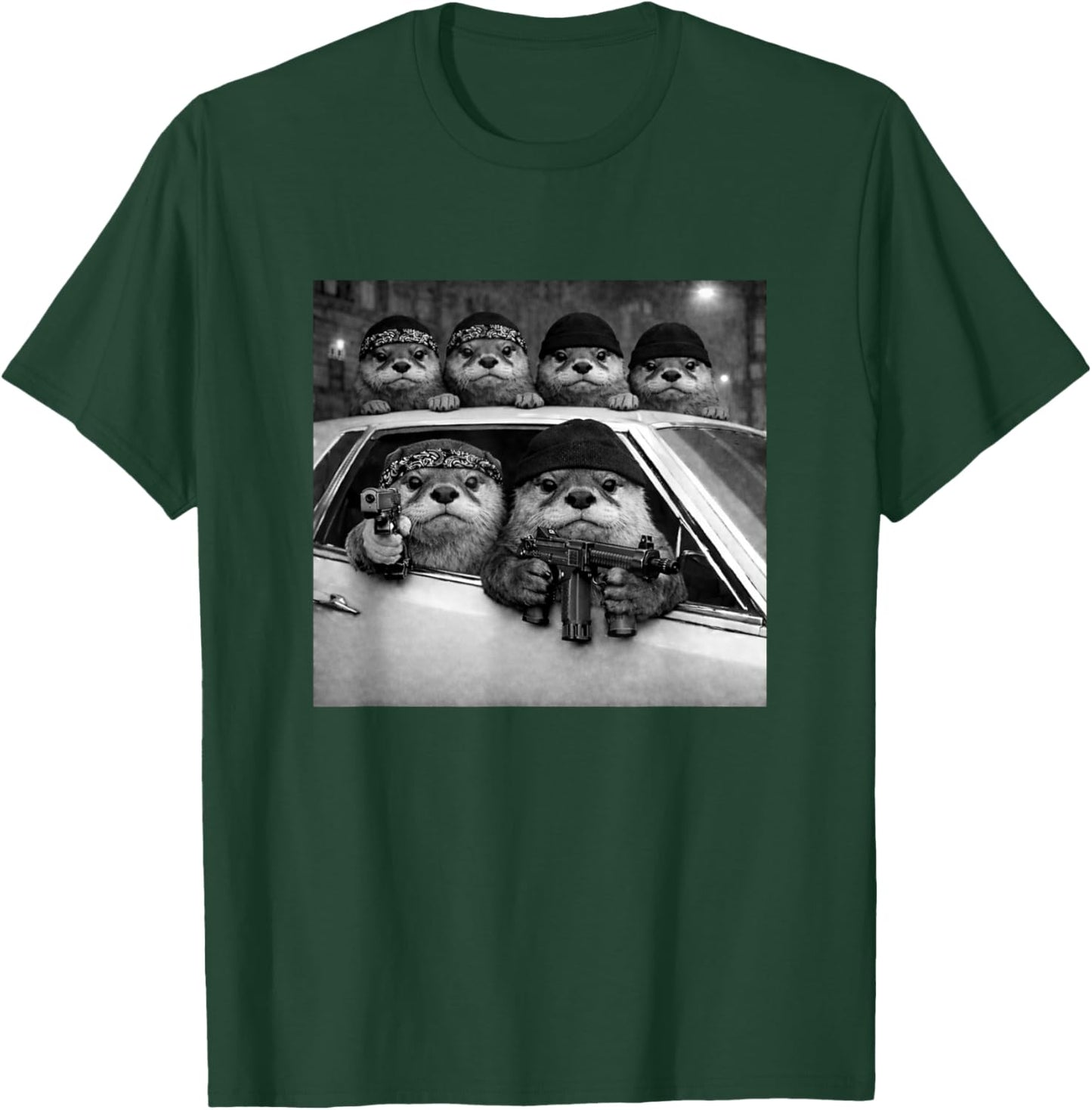 Funny Otter Retro Gangster Squad Urban Street Streetwear T-Shirt - T-Shirt | Forest