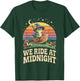 We Ride at Midnight Funny Frog Witch Snail T-Shirt - T-Shirt | Forest