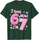 6 7 Birthday Girl 7 Years Old I was 6 Now I'm 7 67 Meme Kids T-Shirt - T-Shirt | Forest